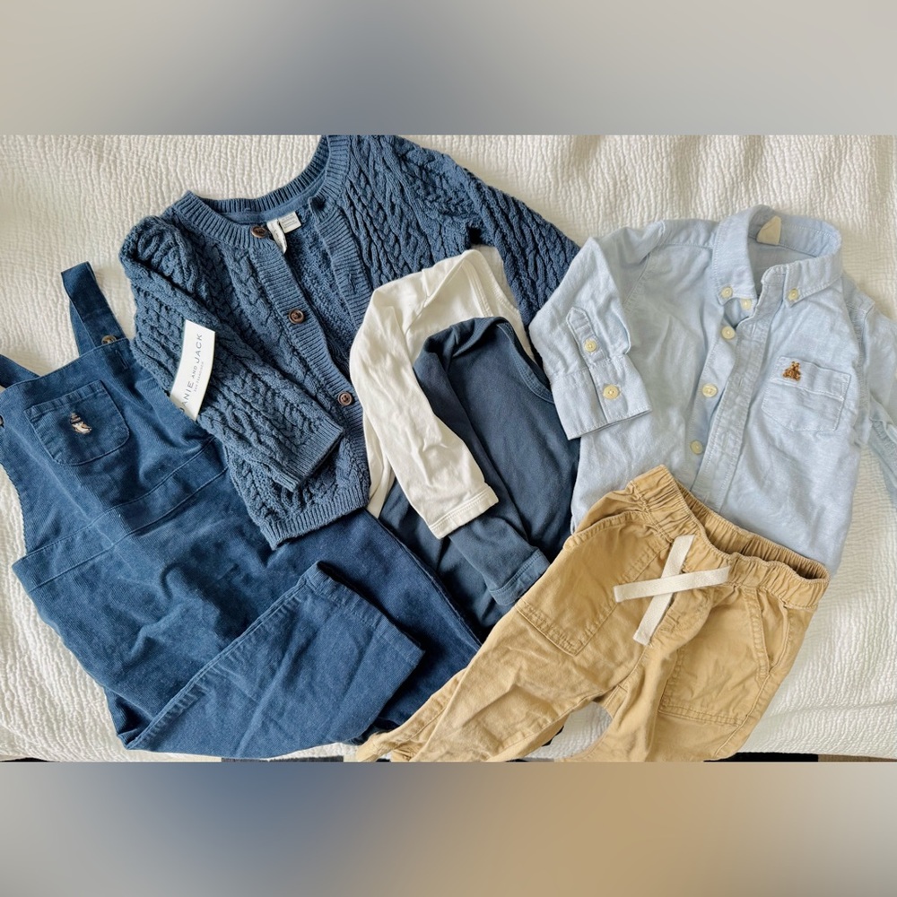 Kids Clothing Bundle - 12-18 month baby boy Blue janie and jack and gap